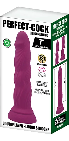 Model D18 – Purple Silicone Dildo 7” 1709170 - immagine 5