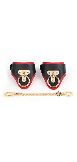 Ankle Cuffs DLS-035 Black/Red
