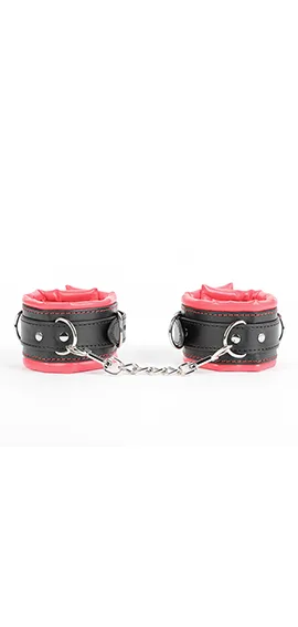 Ankle Cuffs DLS-041 Black/Red
